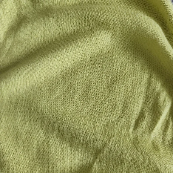 Apt 9 Neon Yellow V-Neck Button Cardigan Sweater With Light Gray Trim - Picture 3 of 6